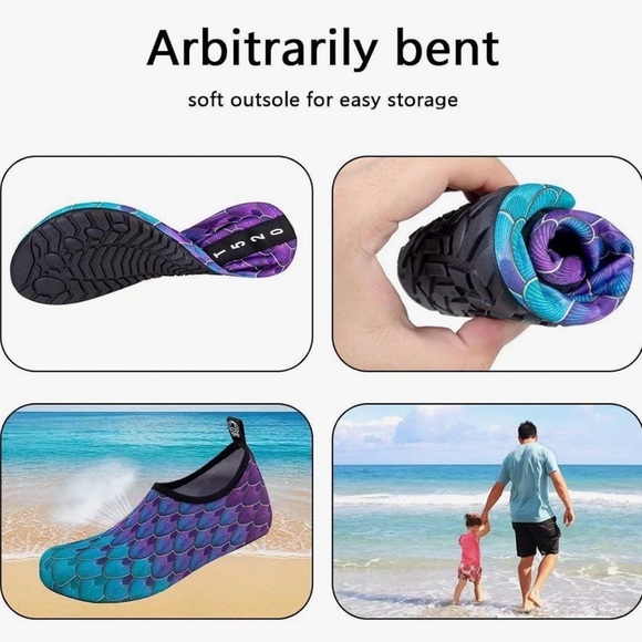Water Shoes for Womens / Mens Barefoot Quick-Dry Aqua Socks for Beach Swim - NWT - Picture 5 of 11